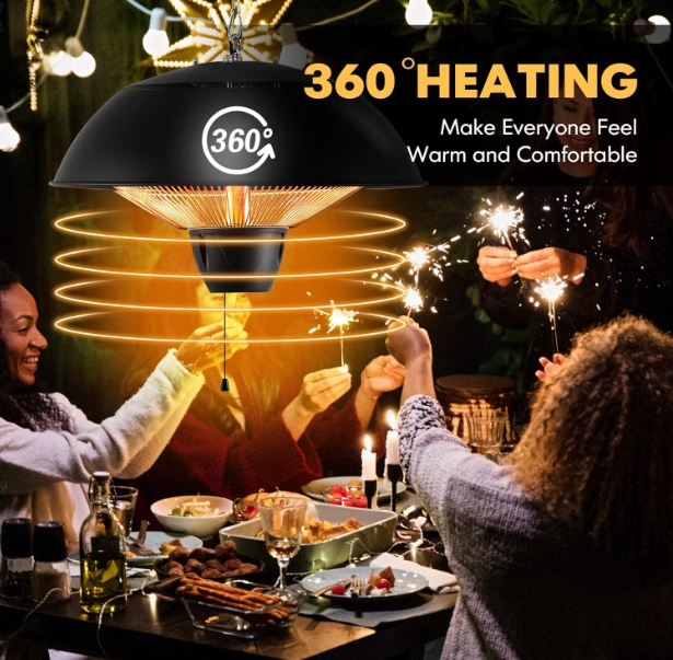 Wall mounted infrared patio heater